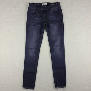 DL1961 Jeans Womens 26 Purple Amanda Skinny Ankle Cyclone‎ Fray Dark Wash